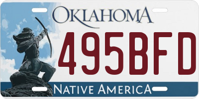 OK license plate 495BFD