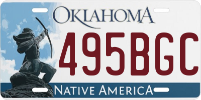 OK license plate 495BGC