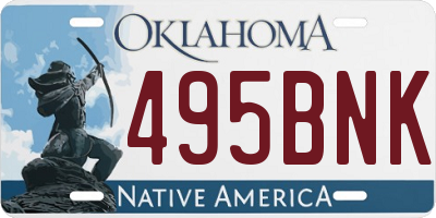 OK license plate 495BNK