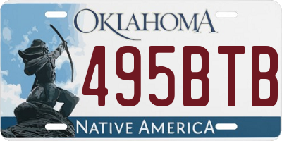 OK license plate 495BTB