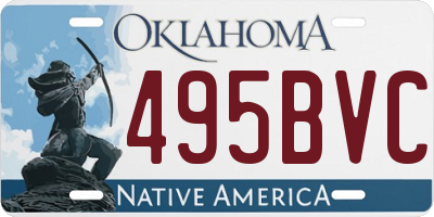 OK license plate 495BVC
