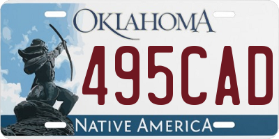 OK license plate 495CAD