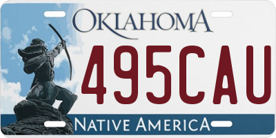 OK license plate 495CAU