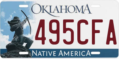 OK license plate 495CFA