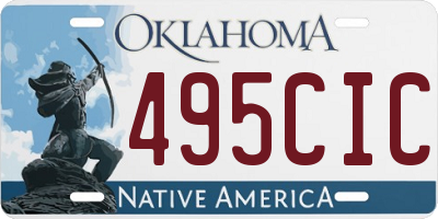 OK license plate 495CIC