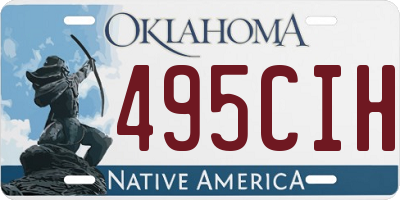 OK license plate 495CIH