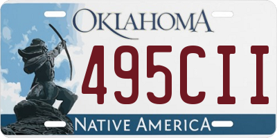 OK license plate 495CII