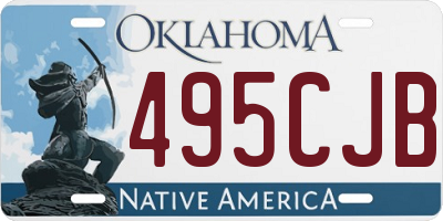 OK license plate 495CJB