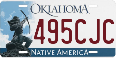 OK license plate 495CJC