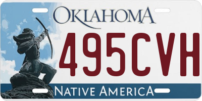 OK license plate 495CVH