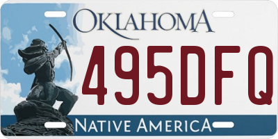 OK license plate 495DFQ