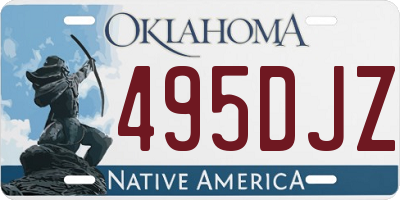 OK license plate 495DJZ