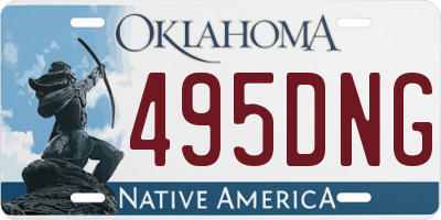 OK license plate 495DNG