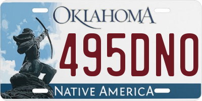 OK license plate 495DNO