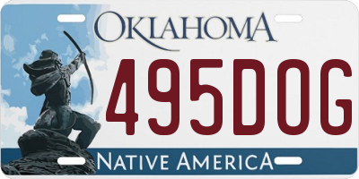 OK license plate 495DOG