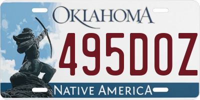 OK license plate 495DOZ