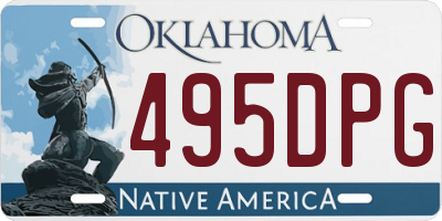 OK license plate 495DPG