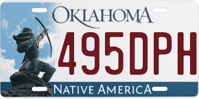 OK license plate 495DPH