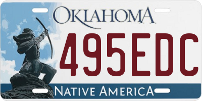 OK license plate 495EDC