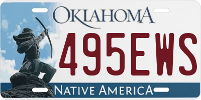OK license plate 495EWS
