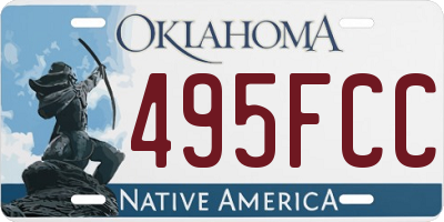 OK license plate 495FCC
