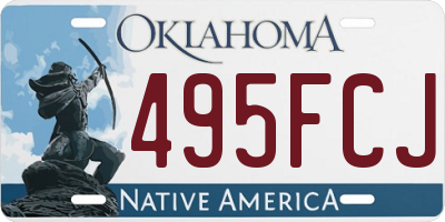 OK license plate 495FCJ