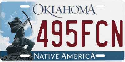 OK license plate 495FCN