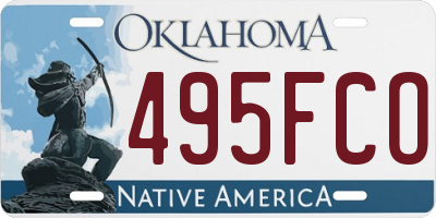 OK license plate 495FCO