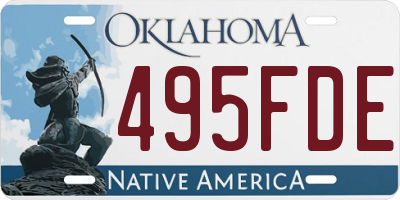 OK license plate 495FDE
