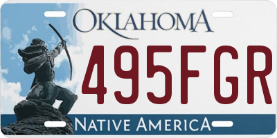 OK license plate 495FGR
