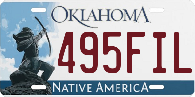 OK license plate 495FIL