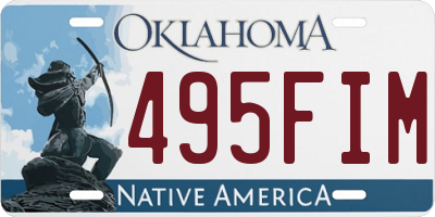 OK license plate 495FIM