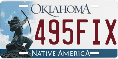 OK license plate 495FIX