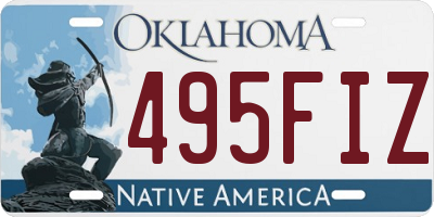 OK license plate 495FIZ