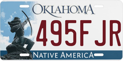 OK license plate 495FJR