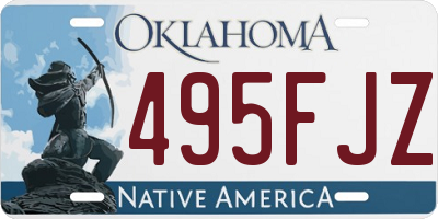 OK license plate 495FJZ