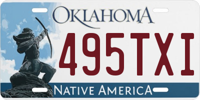 OK license plate 495TXI