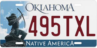 OK license plate 495TXL