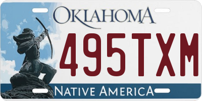OK license plate 495TXM
