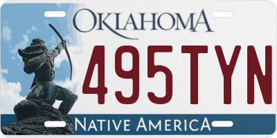 OK license plate 495TYN