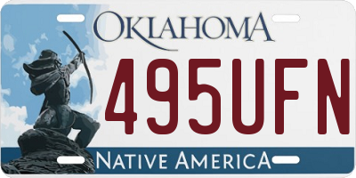 OK license plate 495UFN