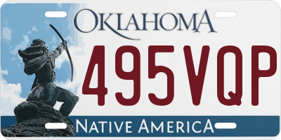 OK license plate 495VQP