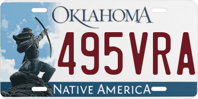 OK license plate 495VRA