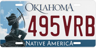 OK license plate 495VRB