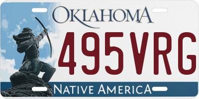 OK license plate 495VRG
