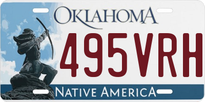 OK license plate 495VRH