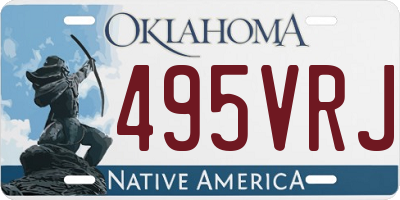 OK license plate 495VRJ