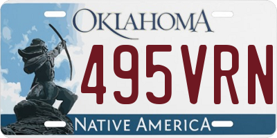 OK license plate 495VRN