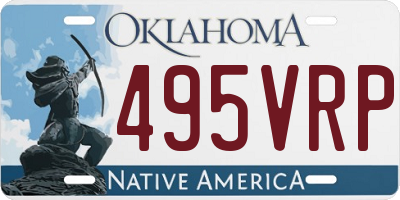 OK license plate 495VRP