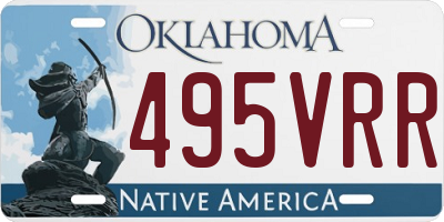 OK license plate 495VRR